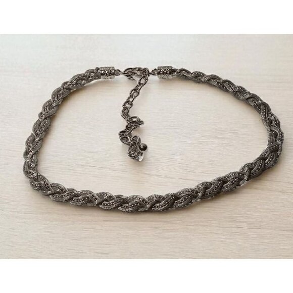 Belt Silver-Tone Mesh Braided with Silver Balls Waist Jewelry 38